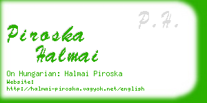 piroska halmai business card